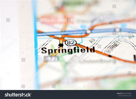 Springfield On Geographical Map Usa Stock Photo (Edit Now) 1694253955