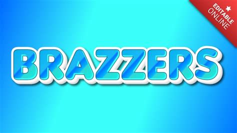 Brazzers Efecto Con Fuente Azul Brillante Generador De Efectos De Texto