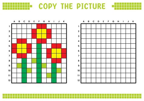 Copiar el imagen, completar el cuadrícula imagen. educativo hojas de ...