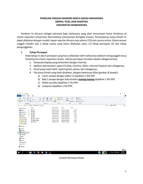PDF PANDUAN UNGGAH MANDIRI KARYA ILMIAH MAHASISWA Contoh File
