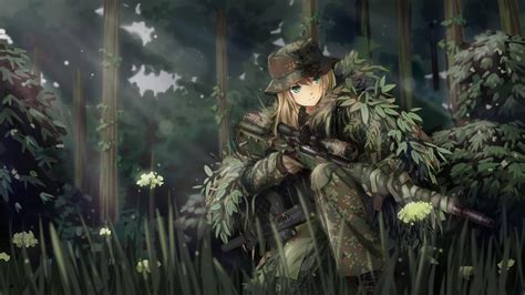 1920x1080 Anime Girl Camouflage Wallpapers Wallpaper Cave