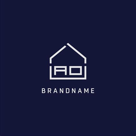 Initial Letter AO Roof Real Estate Logo Design Ideas 15611987 Vector