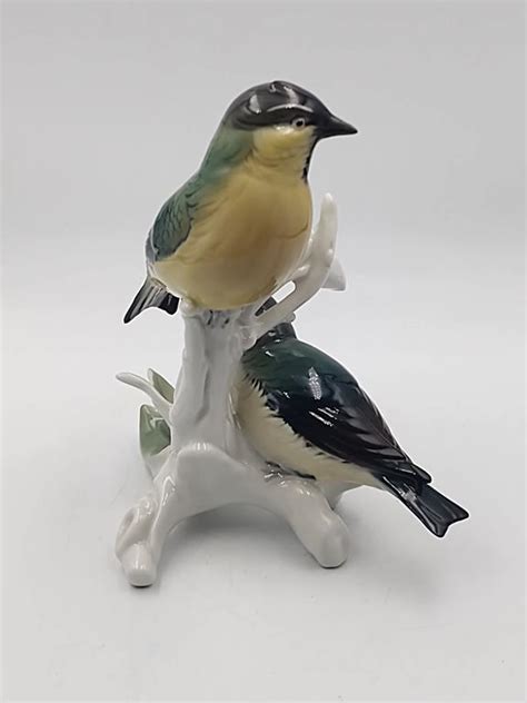 Figurka Porcelanowa Ptaszki Karl Ens Volkstedt Antykikormoran