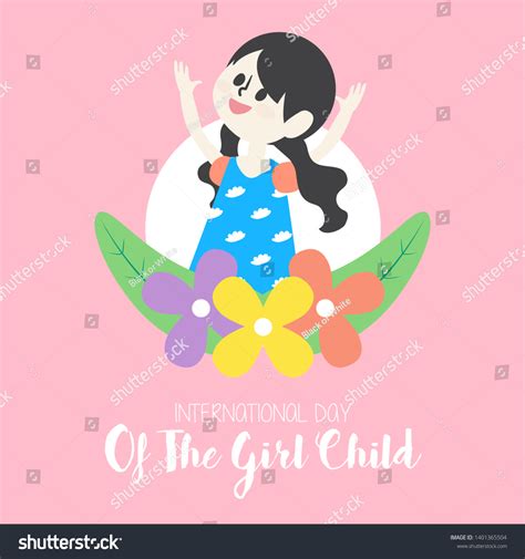 International Girl Child Day Vector Illustration Stock Vector (Royalty ...