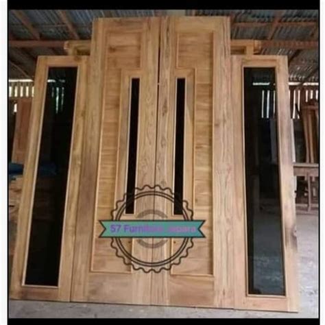 Jual Set Pintu Rumah Kusen Jendela Kayu Jati Model Minimalis