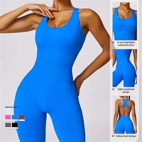 CLT7100 Womens Seamless One Piece Outfits Bodycon Elastic Bodysuit Sexy