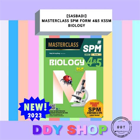 SasbadiMASTERCLASS SPM Biology Form 4 5 KSSM 2023 Reference