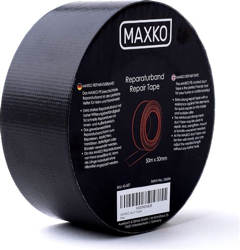 MAXKO Panzertape Extra Stark Schwarz 50 M X 50 Mm