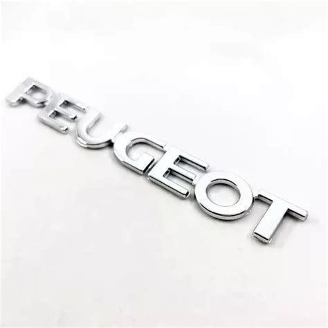 Emblema Letra Trasera Peugeot Cromado Adhesivo Cuotas sin interés