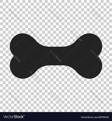 Dog Bone Toy Icon On Isolated Transparent Vector Image