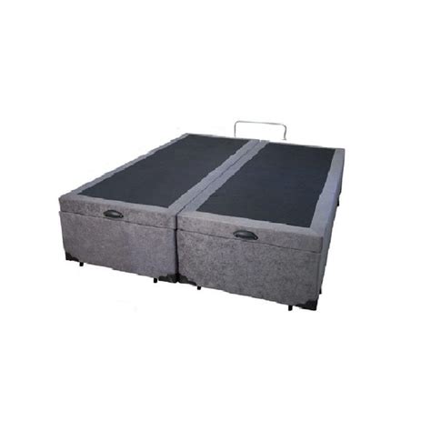 Cama Box Baú Casal Bipartido Blindado Suede Cinza Leroy Merlin