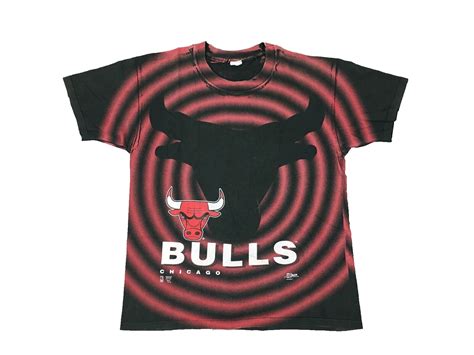 Rare Vintage S Salem Chicago Bulls All Over T Shirt Gem