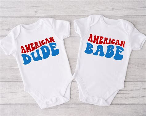 Fourth Of July Onesie Th Of July Onesie American Babe Onesie American Dude Onesie