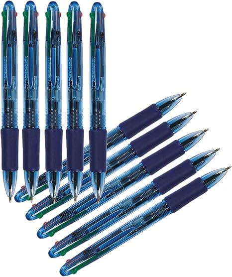 Q Connect Retractable Ballpoint Pen 4 Colour Pack Of 10