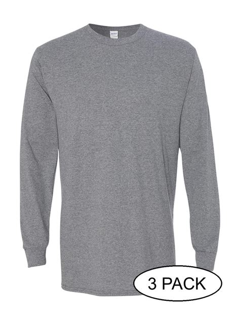 Gildan G540 Adult Heavy Cotton 53 Oz Long Sleeve T Shirt Graphite