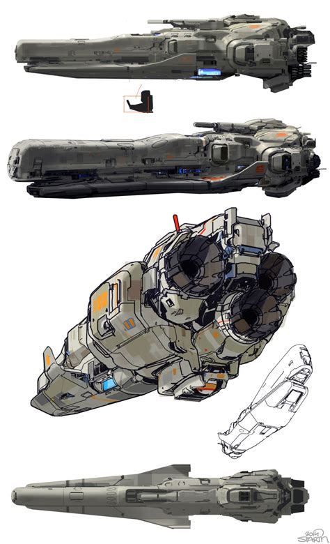 SPARTH Halo 5 Spaceships 2013 2014 On A Side Note I Space Ship