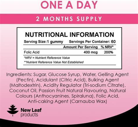 Folic Acid Pregnancy Gummies High Strength 400mcg Vitamin B9 Prenatal Conception Vegan