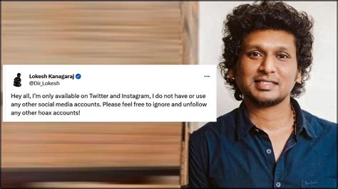 Is Lokesh Kanagaraj S Page Hacked The Filmmaker Clarifies Tamil