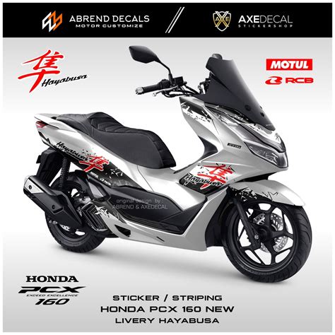 Striping Honda Pcx 160 New Livery Hayabusa Racing New Pcx 160