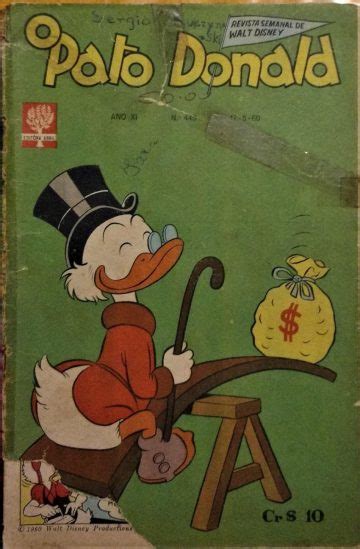 O Pato Donald 445 Danificado Capa Rasgada Capa Solta Fita