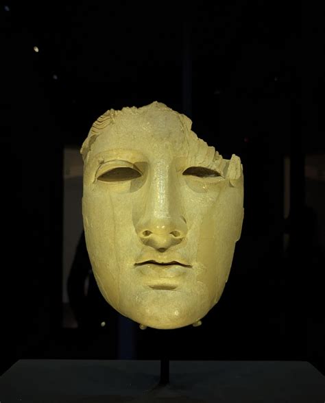 The Stunning C 2500 Year Old Chryselephantine Ivory Mask Of Apollo