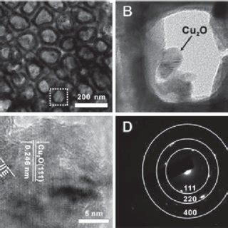 A Low Magnification TEM Image Of Cu 2 O TiO 2 NTAs Prepared By The