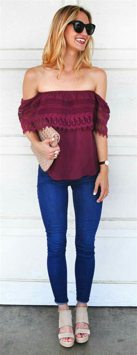 Introducir Imagen Outfit Blusa Vino Y Jeans Abzlocal Mx