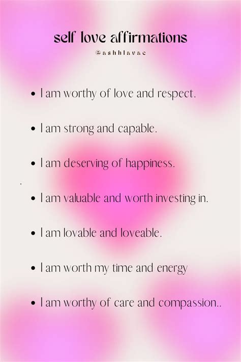 Self Love Affirmations