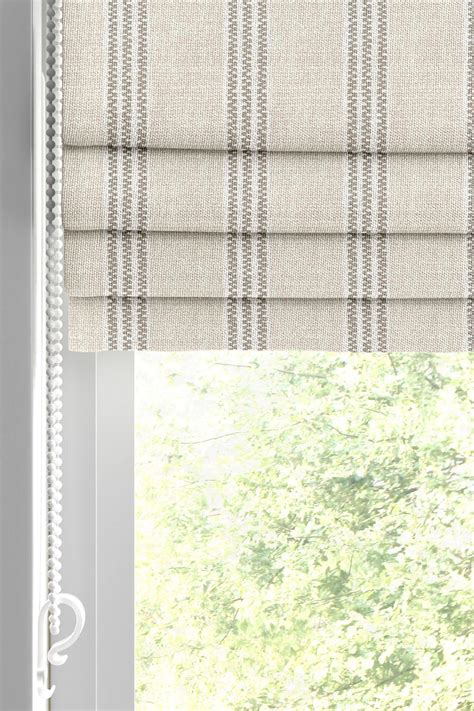 Buy Emily Bond Natural George Stripe Made To Measure Roman Blinds From