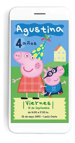 Invitación Cumpleaños Digital Peppa Pig Para Wp Y Redes en venta en