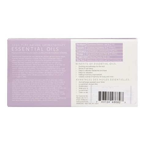 Pursonic 100 Pure Essential Oil Set 6 Pack With Eucalyptus And