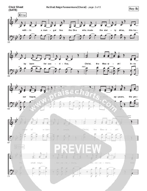 He Shall Reign Forevermore Choral Anthem Satb Choir Sheet Music Pdf