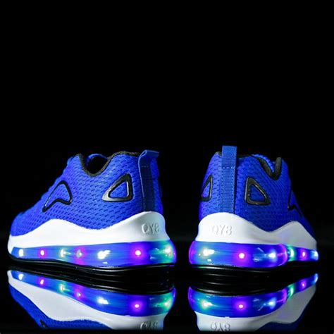 oemodm air mesh vamp led light cushion sole kids sneakers clk clarco