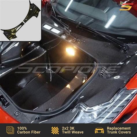 Scopione Carbon Fiber Top Bonnet Trunk Covers For Ferrari Italia