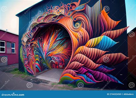 Urban Graffiti Art Installation with Vibrant Colors and Intricate ...