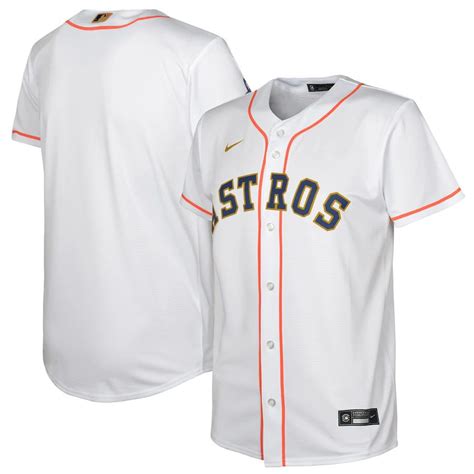 Houston Astros Blank White/Gold Youth 2023 Gold Collection Replica ...