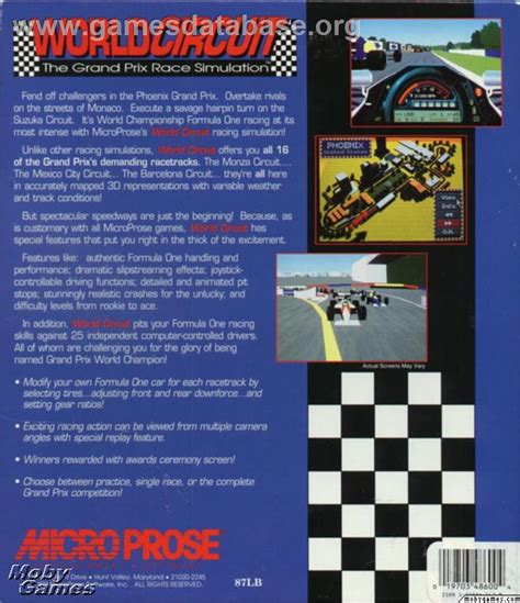 World Circuit Microsoft Dos Artwork Box Back