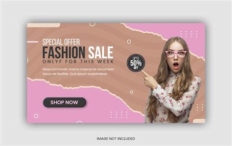 Premium Psd Fashion Sale Web Banner Template