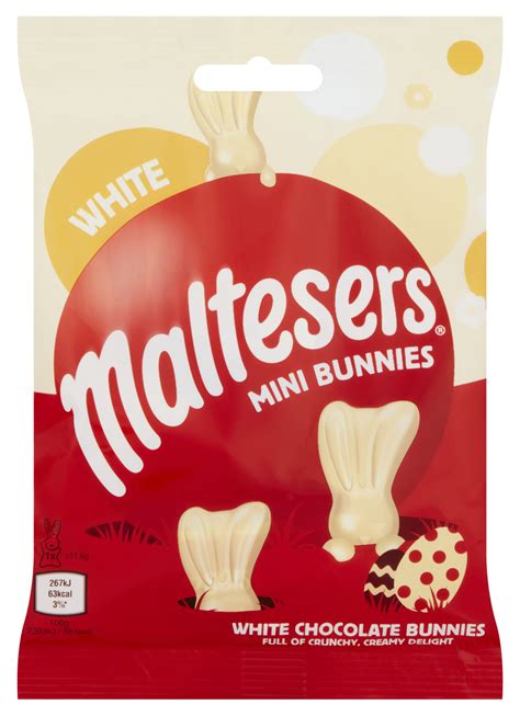 MALTESER Maltesers White Chocolate Mini Bunnies 58g - Confectionary ...