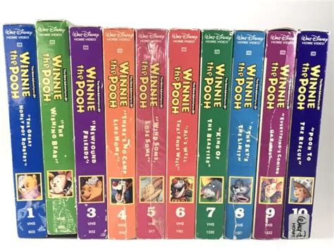 Disney Pooh Vhs Lot Complete Set The New Adventures Of Winnie The