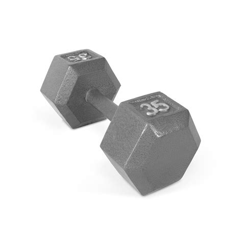 Cap Barbell 35lb Cast Iron Hex Dumbbell Single