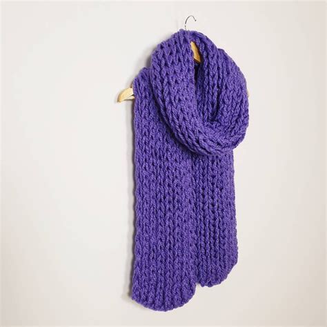 Purple Mens Scarf Knit Long Scarf Men Knitted Scarves For Men Etsy