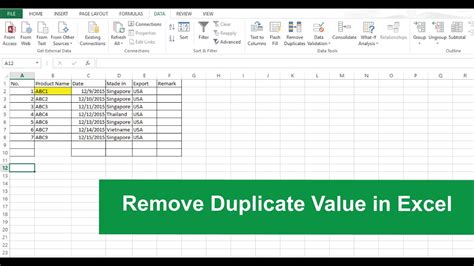 How To Remove Or Find A Duplicate Value In Excel YouTube