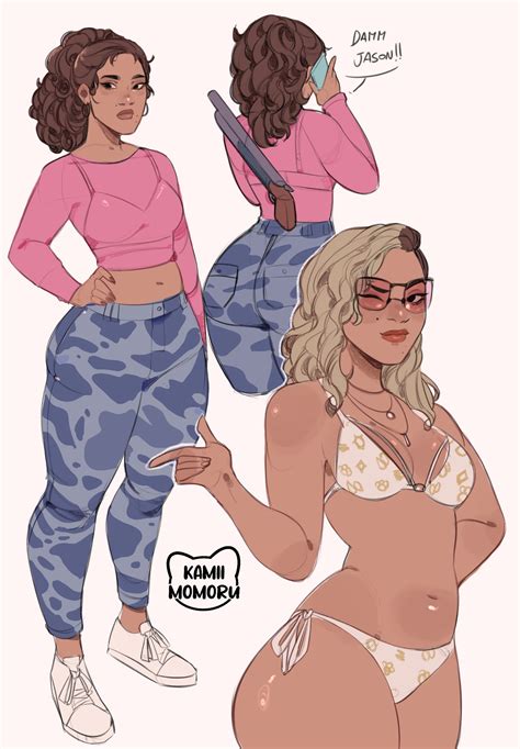 Lucia And Bikini Girl Grand Theft Auto And 1 More Drawn By Kamii