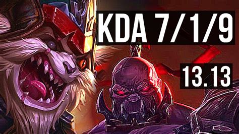 Kled Vs Sion Top 3 0m Mastery 7 1 9 Na Master 13 13 Youtube