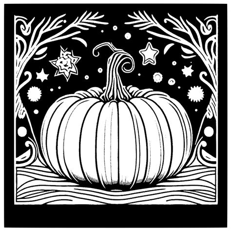 Pumpkin Coloring Page · Creative Fabrica