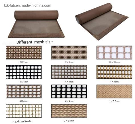 Non Stick High Temperature Ptfe Open Mesh Conveyor Belt For Rotary