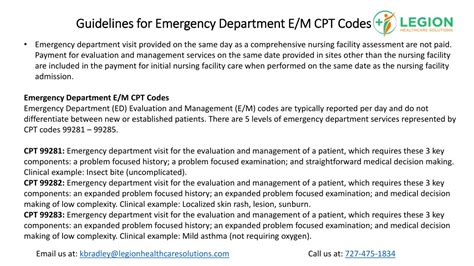 PPT Guidelines For Emergency Department E M CPT Codes PowerPoint