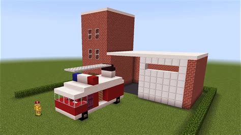 بناء مركز الدفاع المدني في ماين كرافت Minecraft Fire Station How To