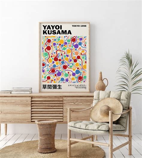 Yayoi Kusama Print Yayoi Kusama Poster Kusama Exhibition Etsy Yayoi